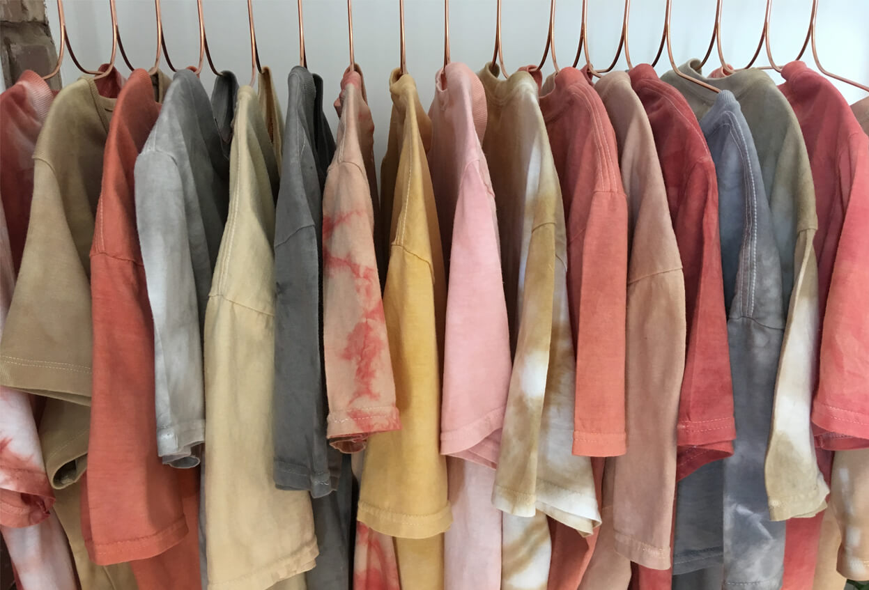 Botanically dyed clothing at The Wild Dyery